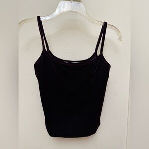 Vintage 90s Necessary Objects Velvet Deep Eggplant Spaghetti Strap Top